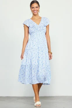 Darcy Floral Print Midi Dress*SKIES ARE BLUE Sale