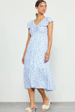 Darcy Floral Print Midi Dress*SKIES ARE BLUE Sale