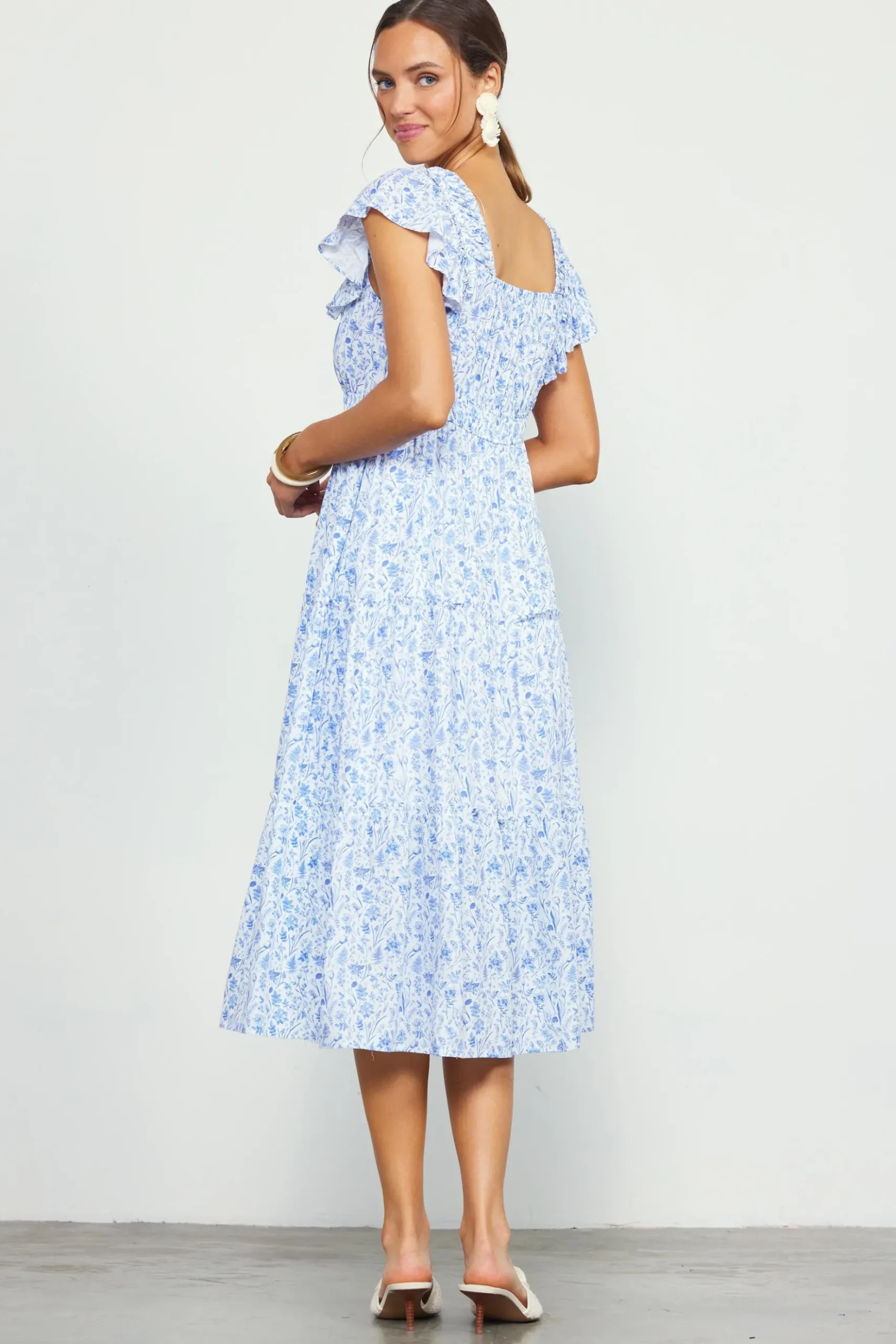 Darcy Floral Print Midi Dress*SKIES ARE BLUE Sale