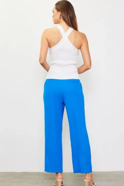 Detachable Rosette Knit Halter Top*SKIES ARE BLUE Outlet