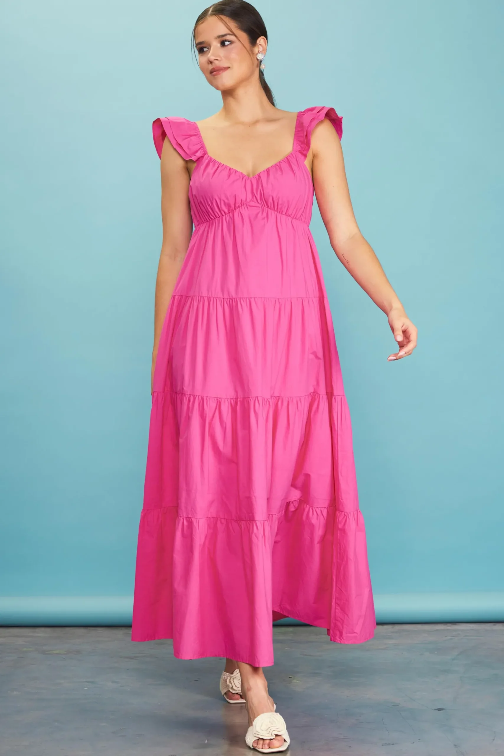 Diana Poplin Maxi Dress*SKIES ARE BLUE Best