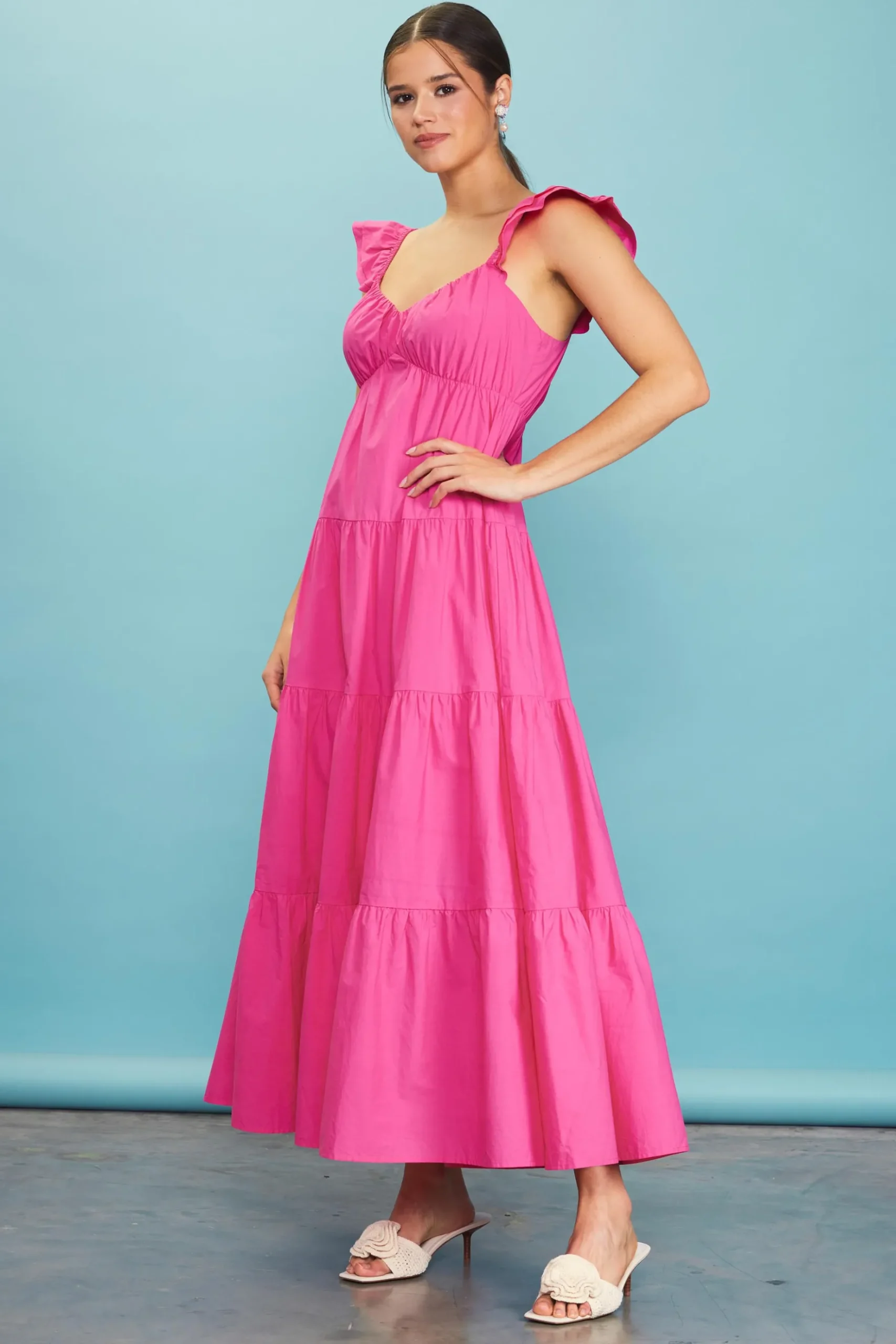Diana Poplin Maxi Dress*SKIES ARE BLUE Best