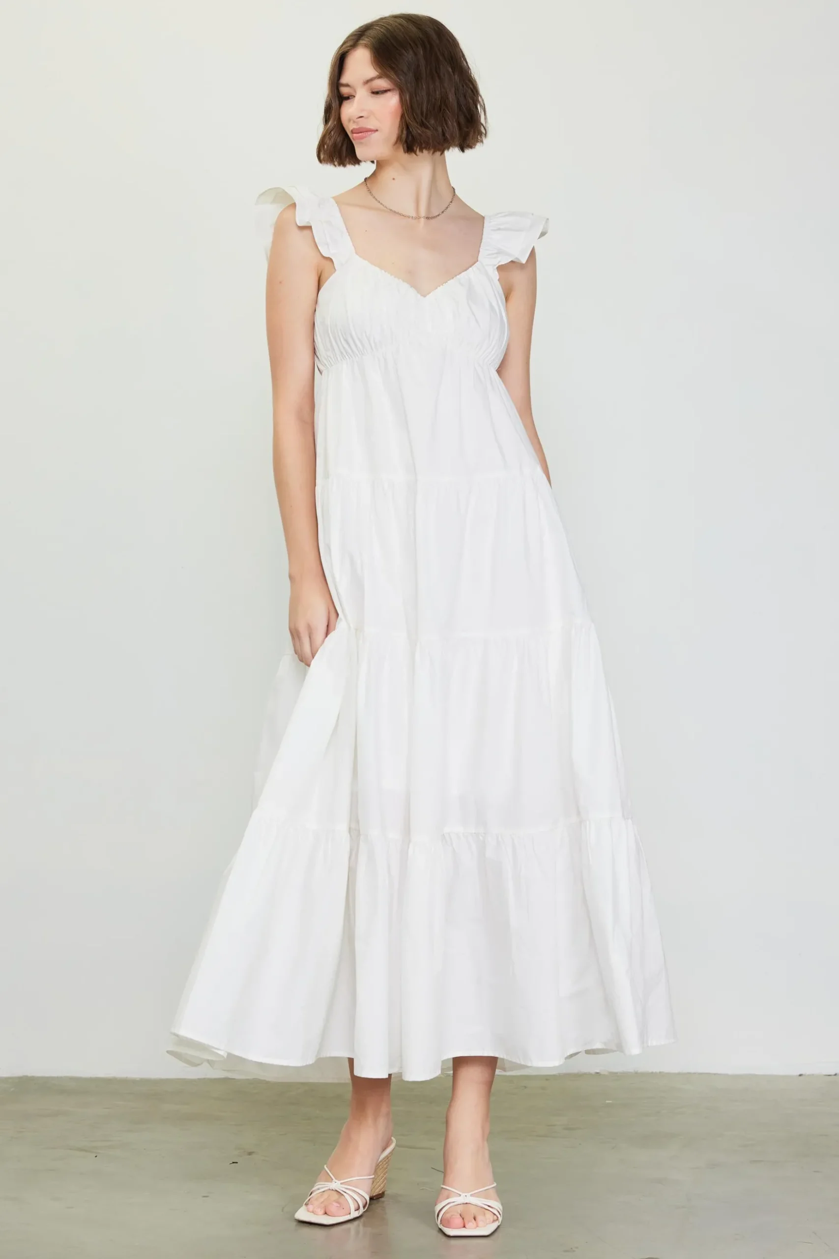 Diana Poplin Maxi Dress*SKIES ARE BLUE