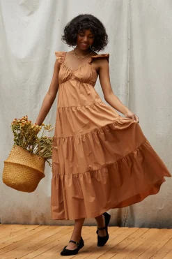 Diana Poplin Maxi Dress*SKIES ARE BLUE Hot