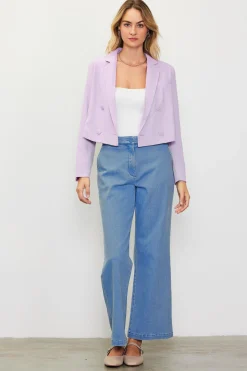 Double Breasted Crop Blazer*SKIES ARE BLUE Online