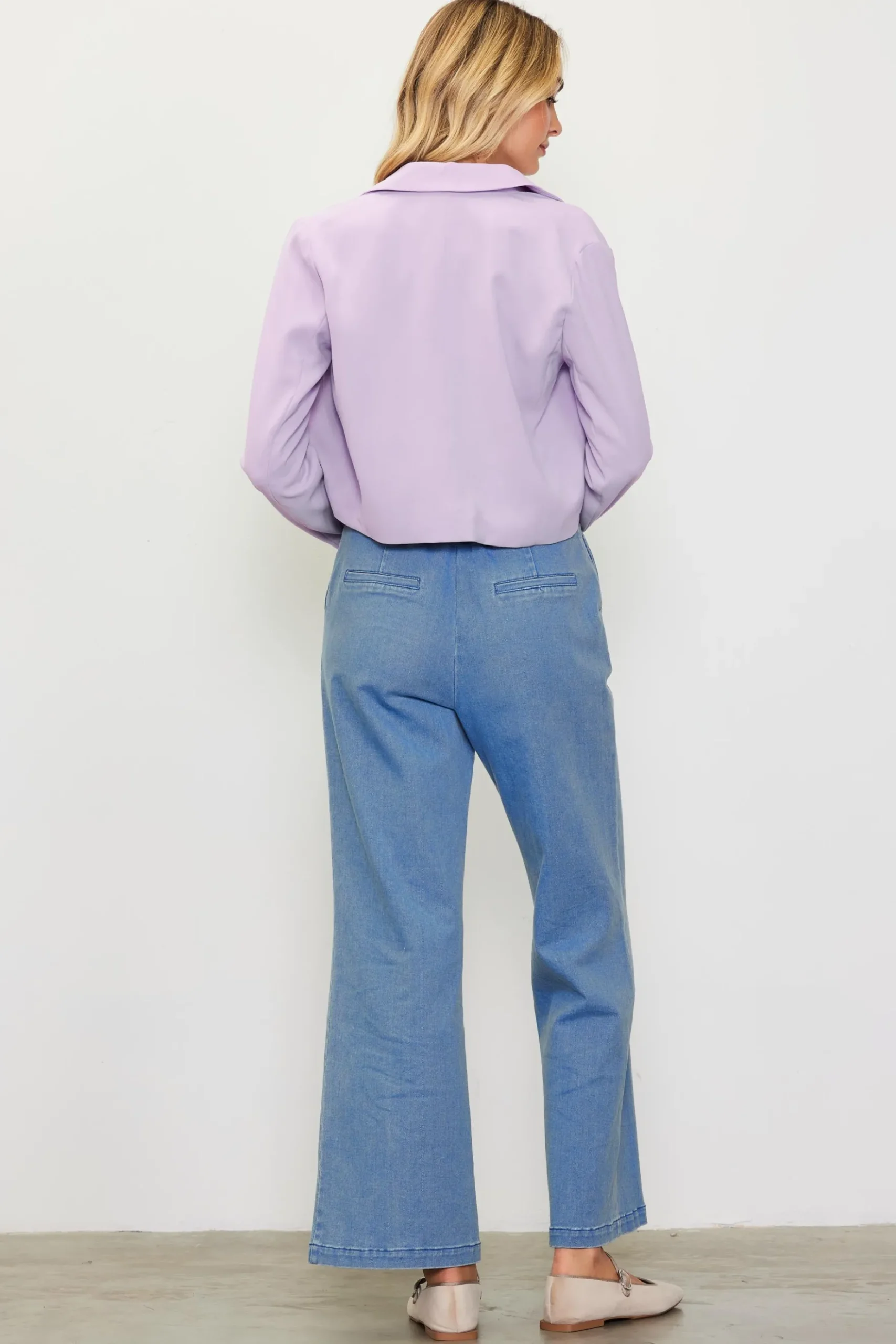 Double Breasted Crop Blazer*SKIES ARE BLUE Online