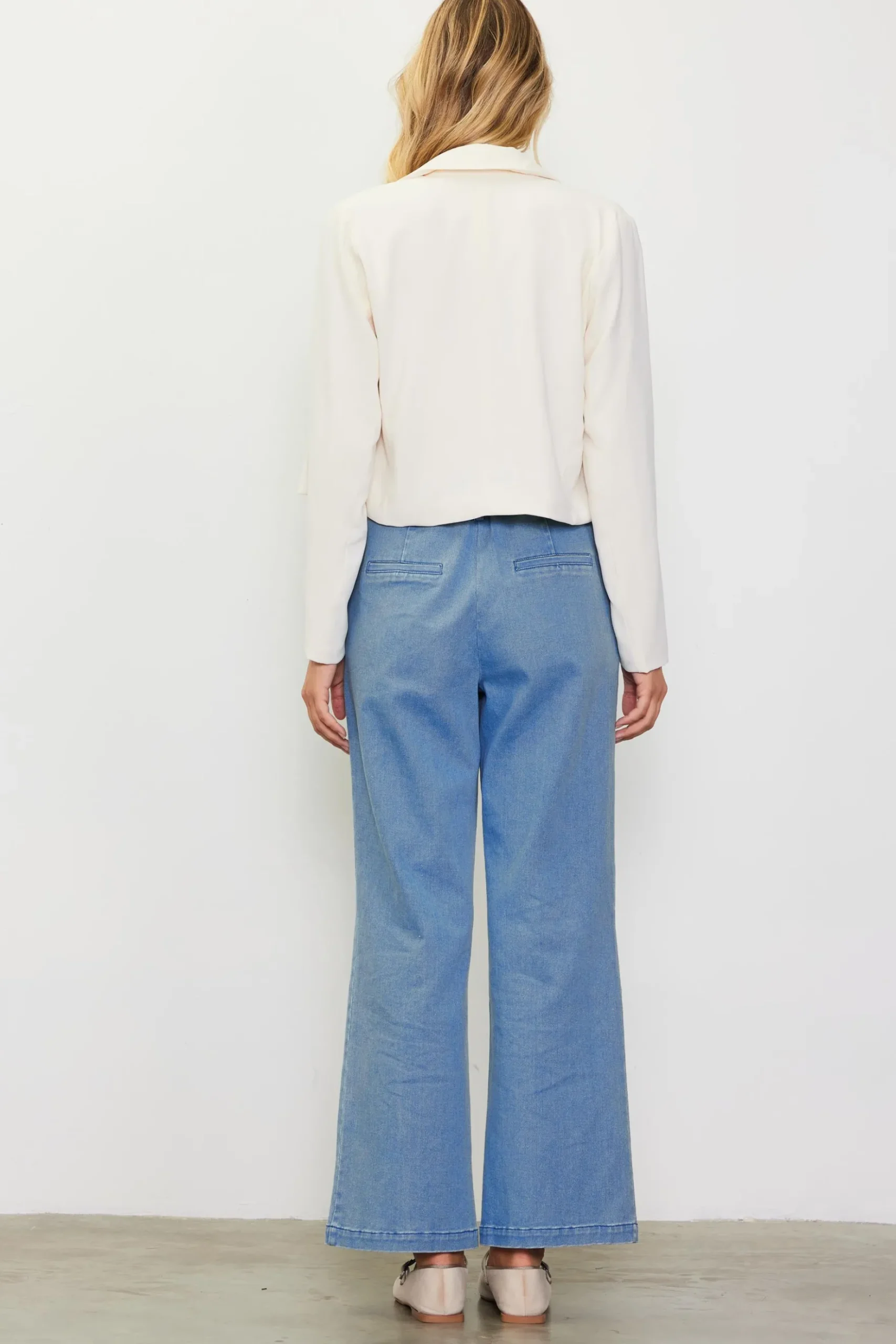 Double Breasted Crop Blazer*SKIES ARE BLUE Discount