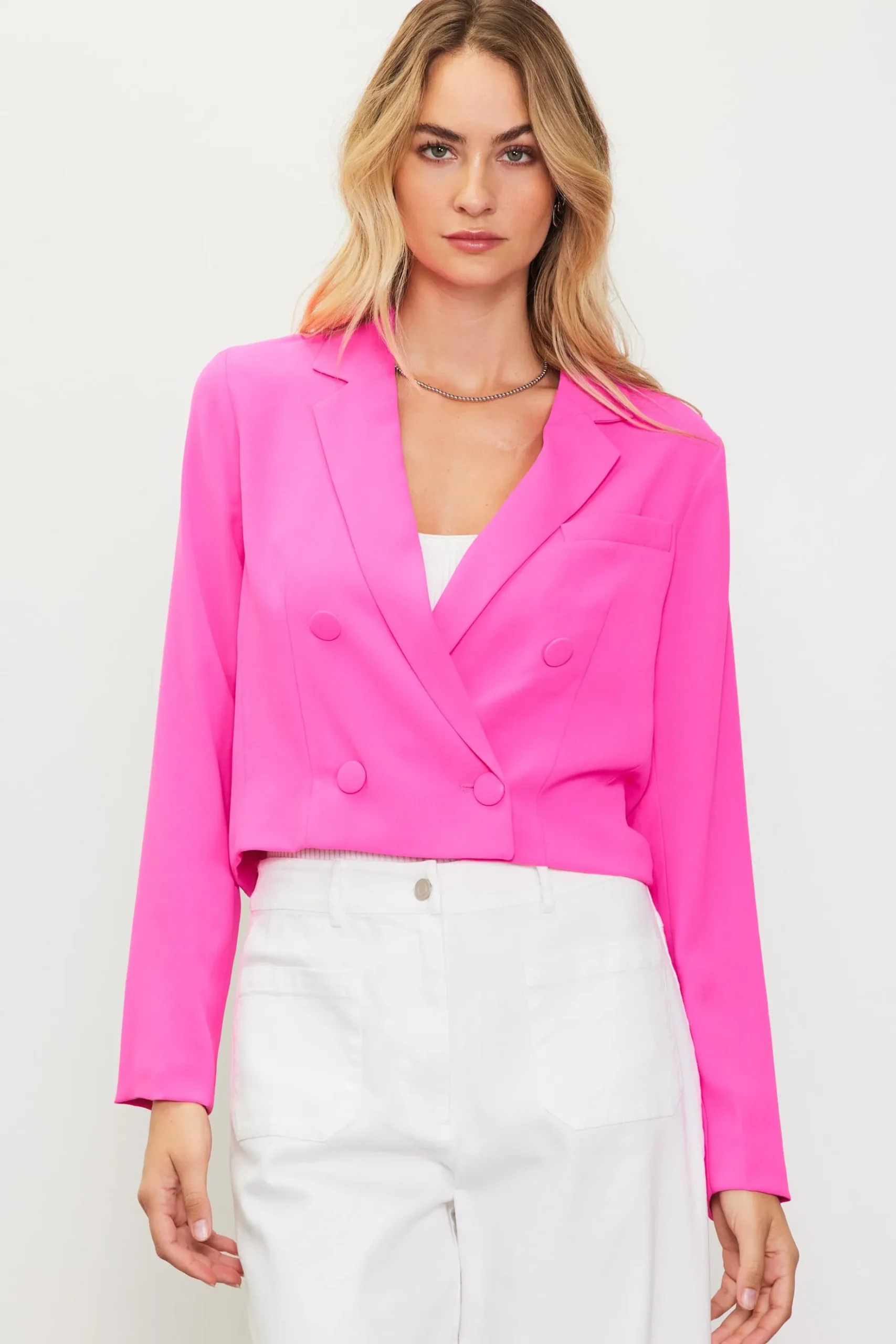 Double Breasted Crop Blazer*SKIES ARE BLUE Online