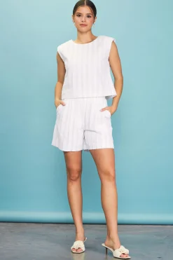Double Pleated Striped Shorts*SKIES ARE BLUE Hot