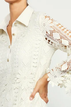 Embroidered Eyelet Lace Mini Dress*SKIES ARE BLUE Clearance