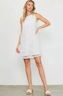 Embroidered Lace Eyelet Sleeveless Dress*SKIES ARE BLUE Online
