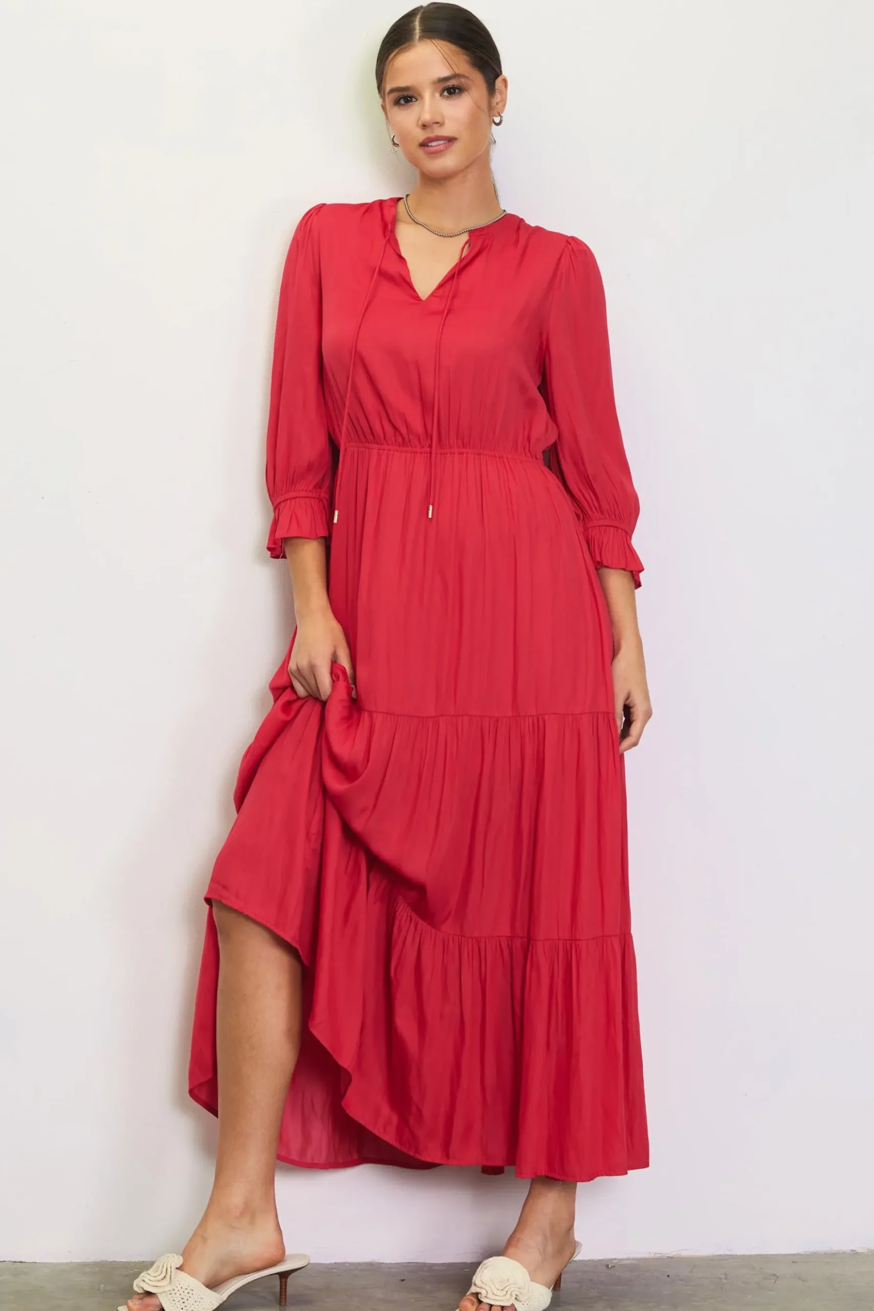 Emery Ruffle Tiered Maxi Dress*SKIES ARE BLUE Best