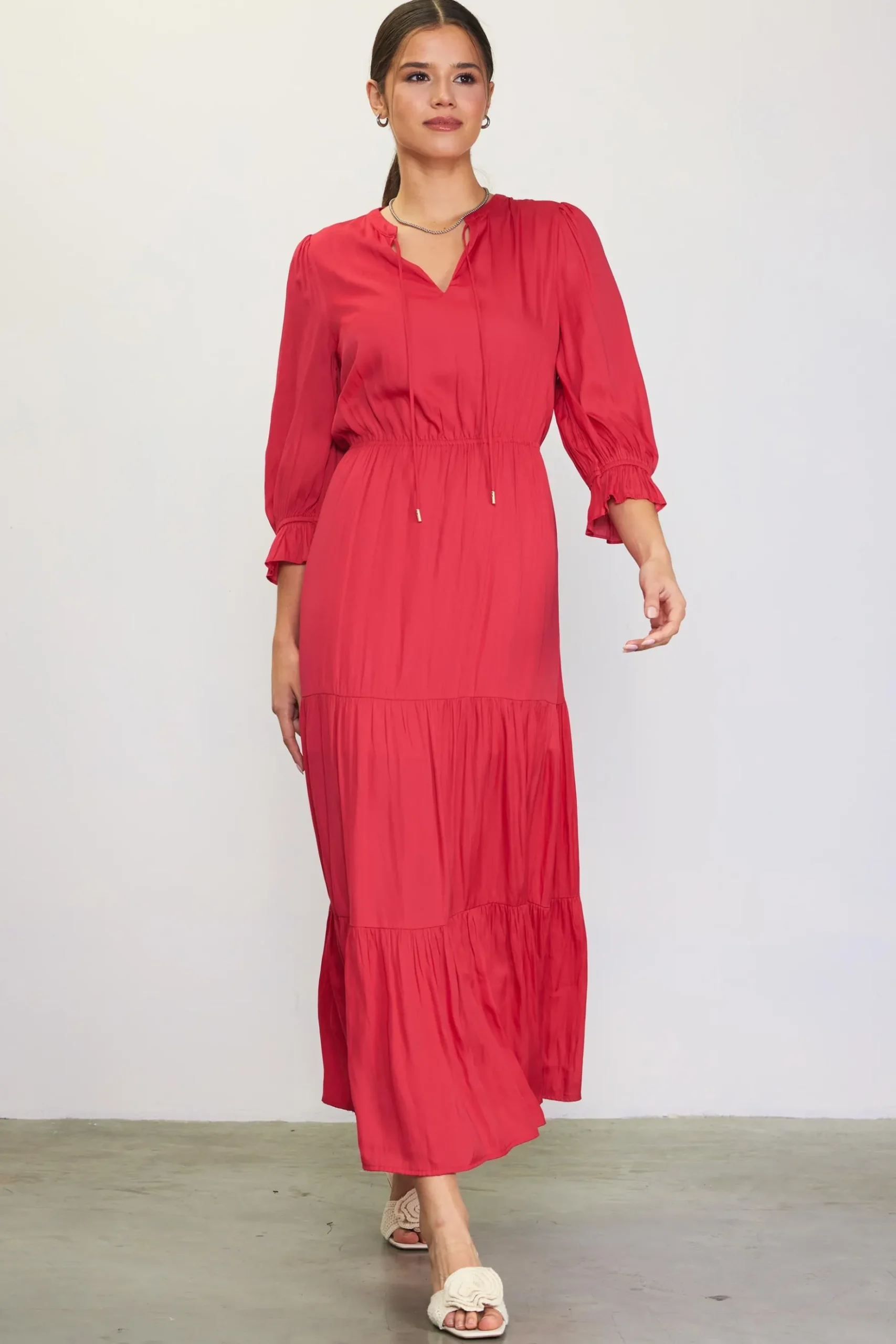 Emery Ruffle Tiered Maxi Dress*SKIES ARE BLUE Best