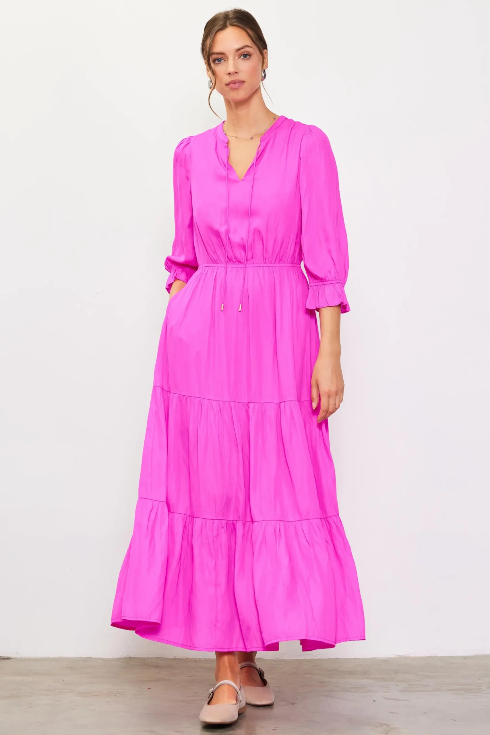 Emery Ruffle Tiered Maxi Dress*SKIES ARE BLUE Hot