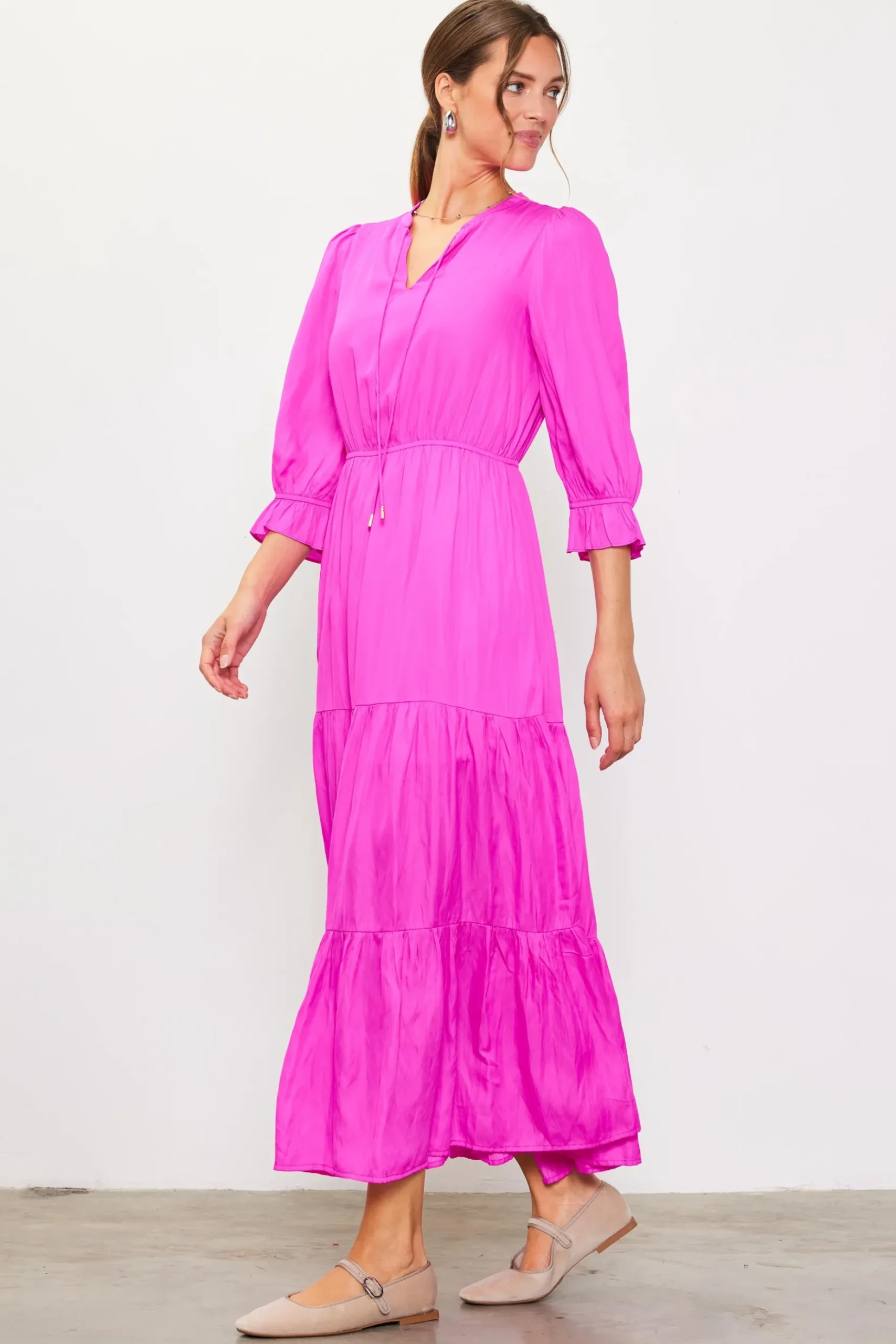 Emery Ruffle Tiered Maxi Dress*SKIES ARE BLUE Hot