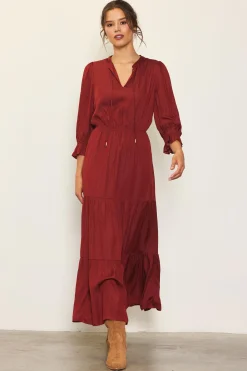 Emery Ruffle Tiered Maxi Dress*SKIES ARE BLUE