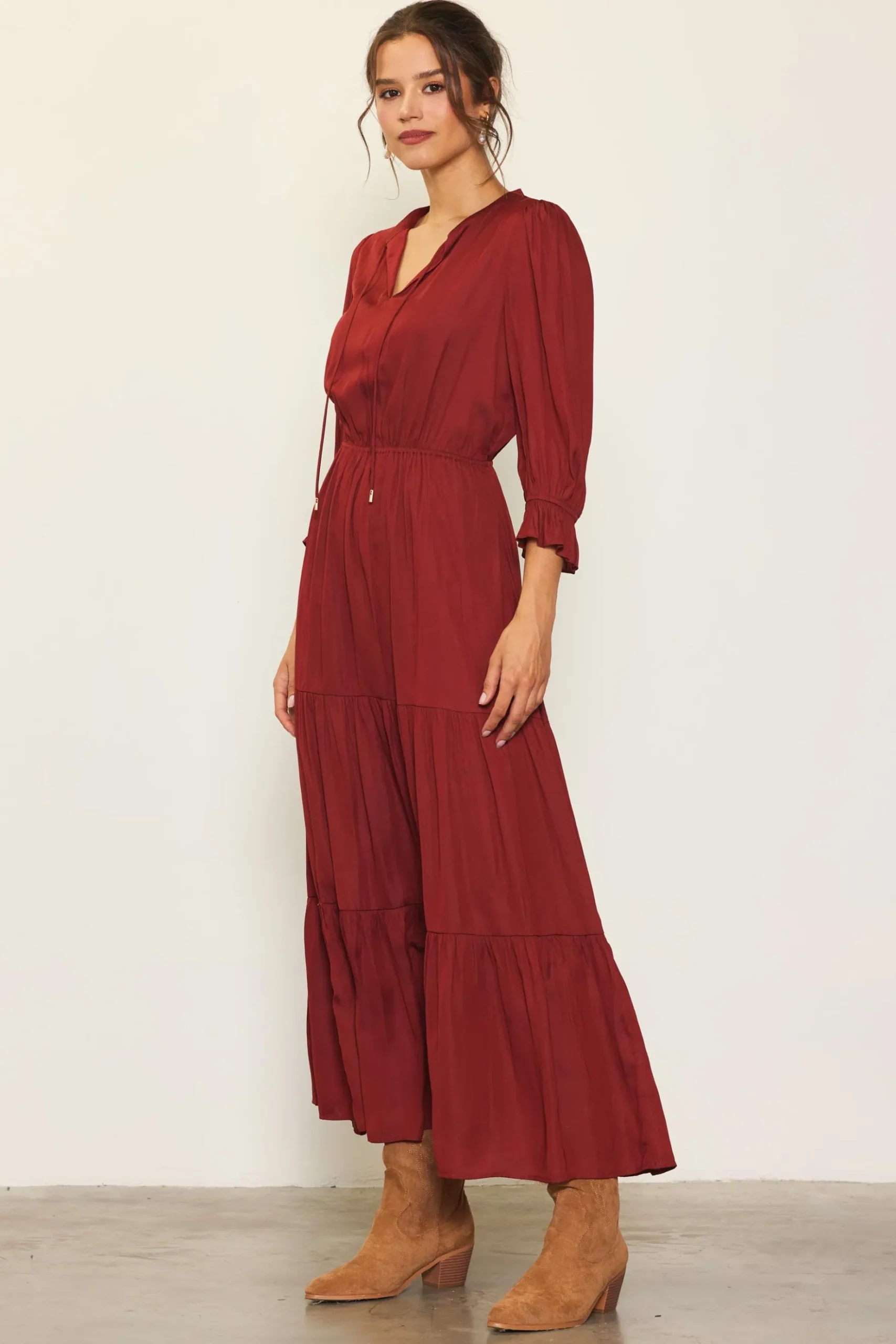 Emery Ruffle Tiered Maxi Dress*SKIES ARE BLUE
