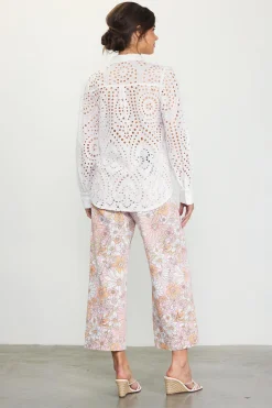 Eyelet Buttondown Shirt*SKIES ARE BLUE Best