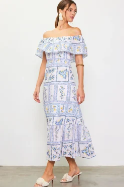 Eyelet Embroidered Print Maxi Dress*SKIES ARE BLUE Discount