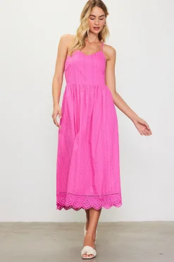 Eyelet Lace Midi Dress*SKIES ARE BLUE Hot
