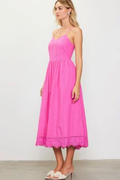Eyelet Lace Midi Dress*SKIES ARE BLUE Hot