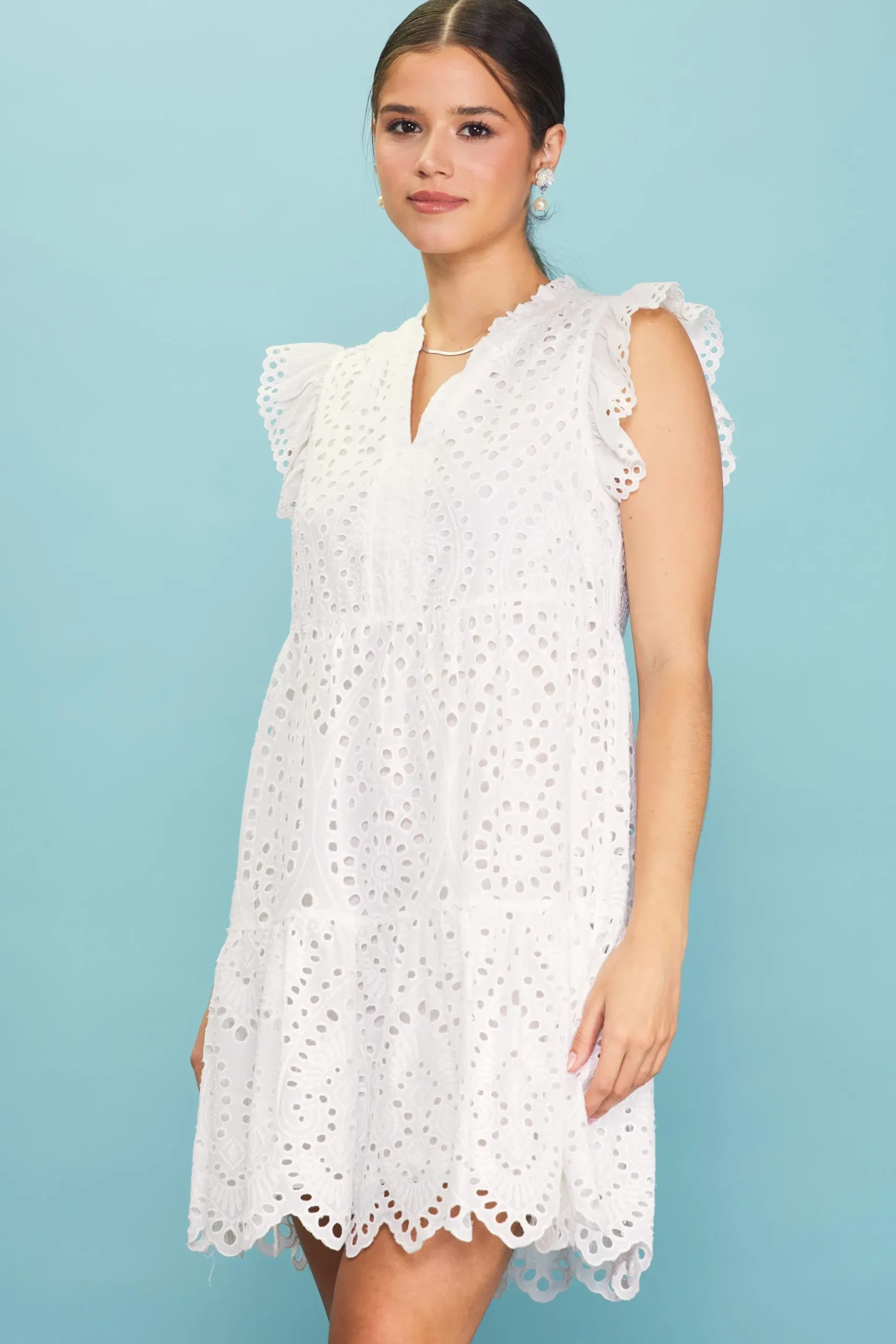 Eyelet Mini Dress*SKIES ARE BLUE Best