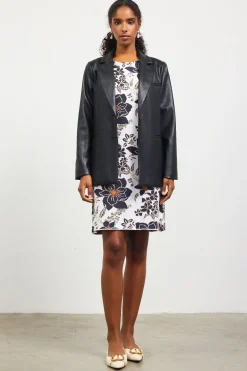 Faux Leather Tailored Blazer*SKIES ARE BLUE Sale