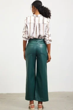 Faux Leather Wide Leg Pants*SKIES ARE BLUE Best