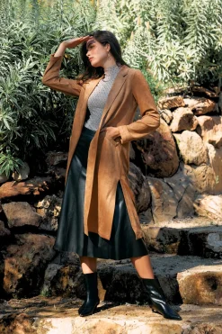 Faux Suede Duster Coat*SKIES ARE BLUE Hot