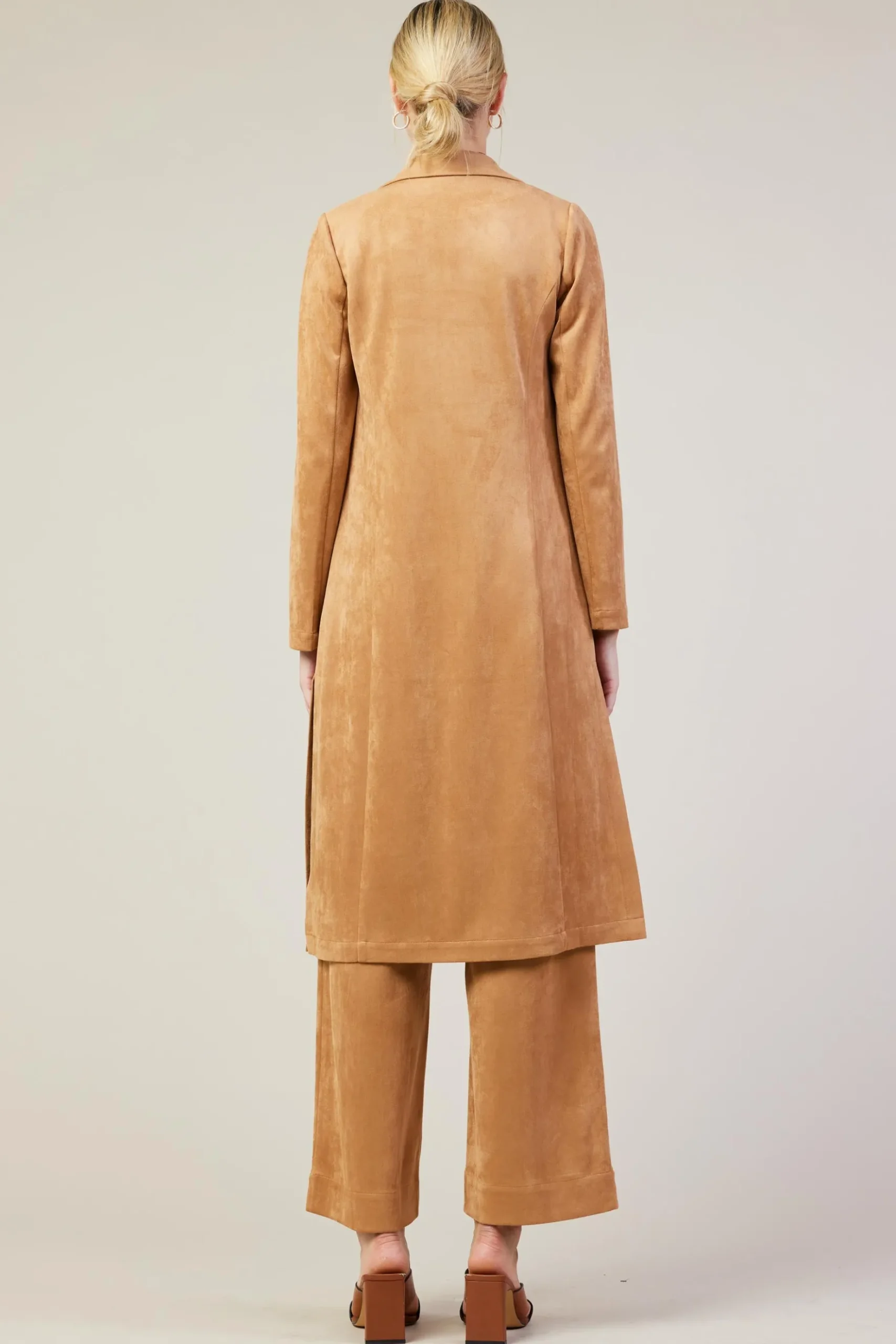 Faux Suede Duster Coat*SKIES ARE BLUE Hot