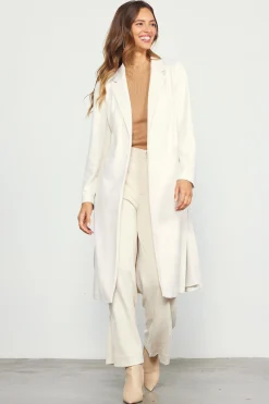 Faux Suede Duster Coat*SKIES ARE BLUE