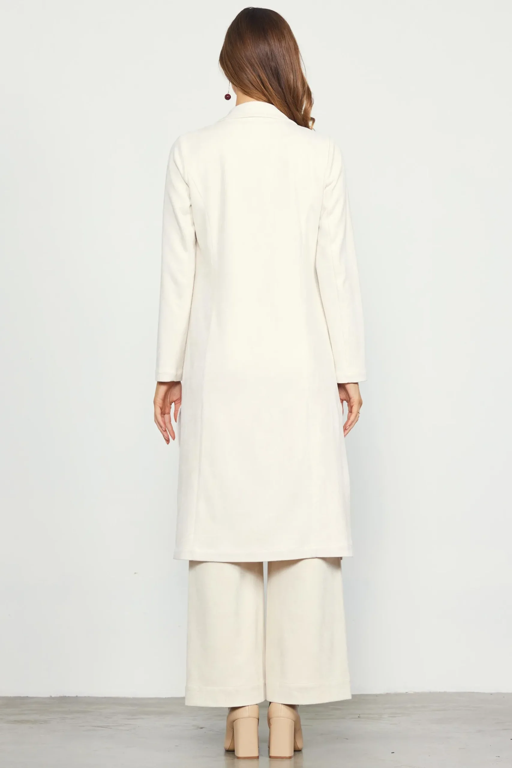 Faux Suede Duster Coat*SKIES ARE BLUE
