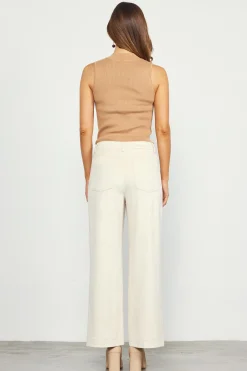 Faux Suede Wide Leg Pant*SKIES ARE BLUE Outlet