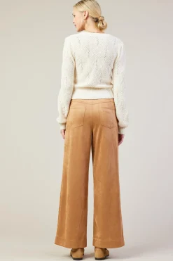 Faux Suede Wide Leg Pant*SKIES ARE BLUE Outlet