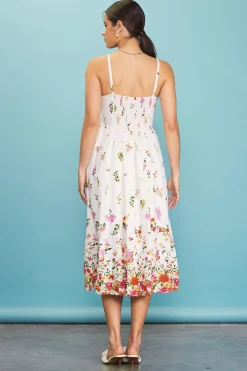 Floral Motif Print Midi Dress*SKIES ARE BLUE Clearance