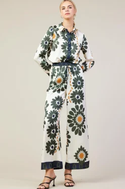 Floral Print Elastic Waistband Pants*SKIES ARE BLUE Best