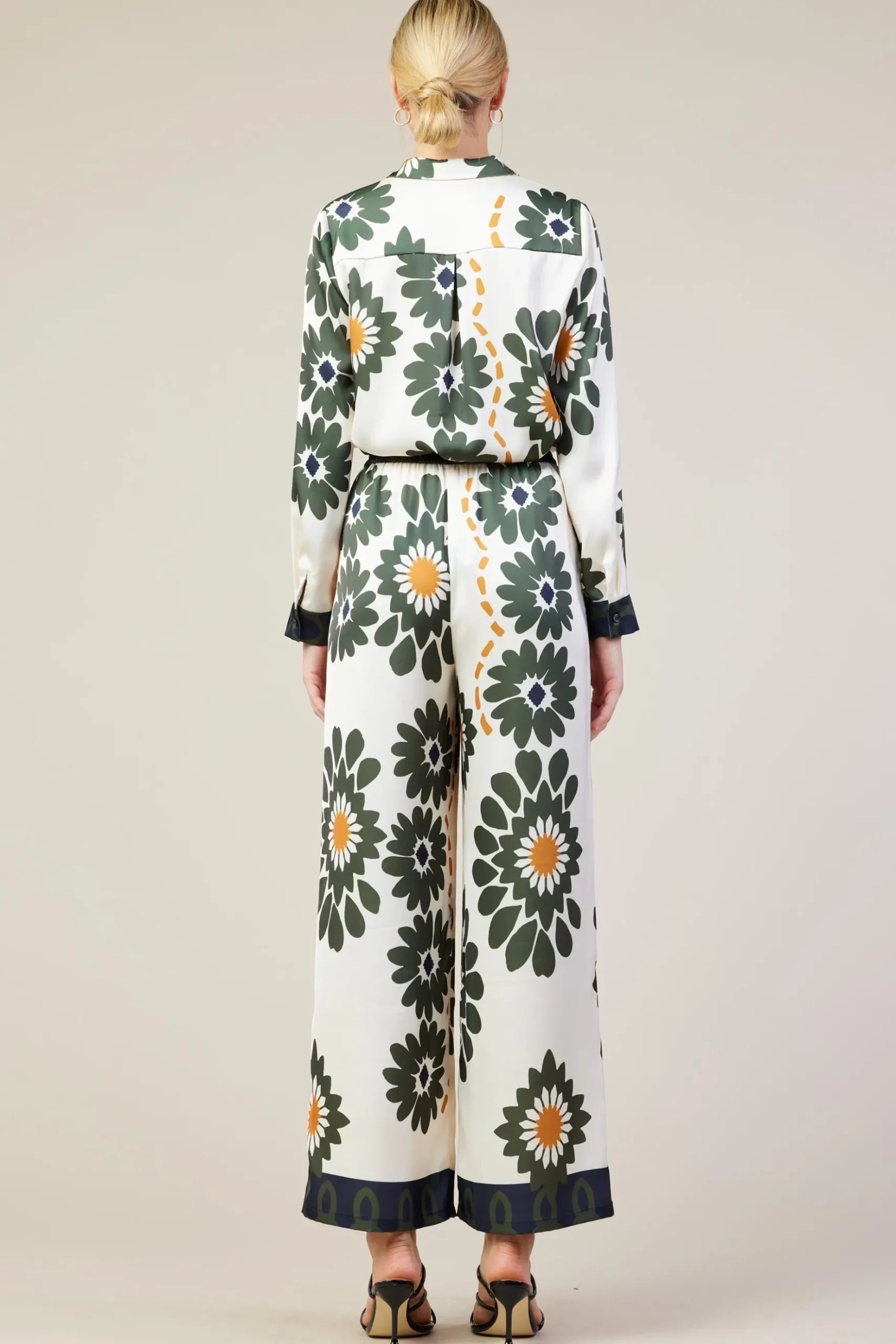Floral Print Elastic Waistband Pants*SKIES ARE BLUE Best