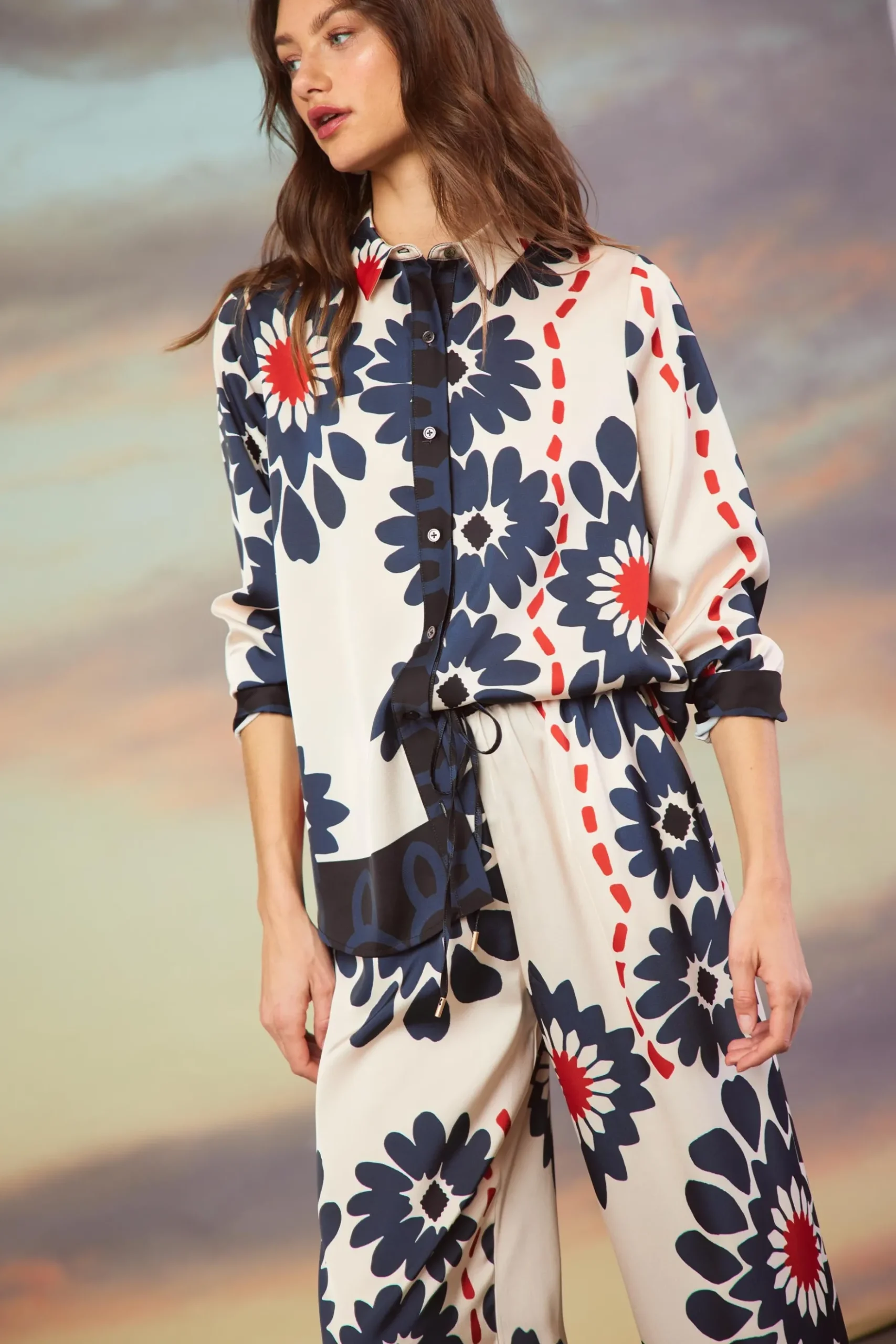 Floral Print Longsleeve Blouse*SKIES ARE BLUE Discount