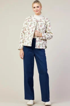 Floral Print Quilted Jacket*SKIES ARE BLUE Best
