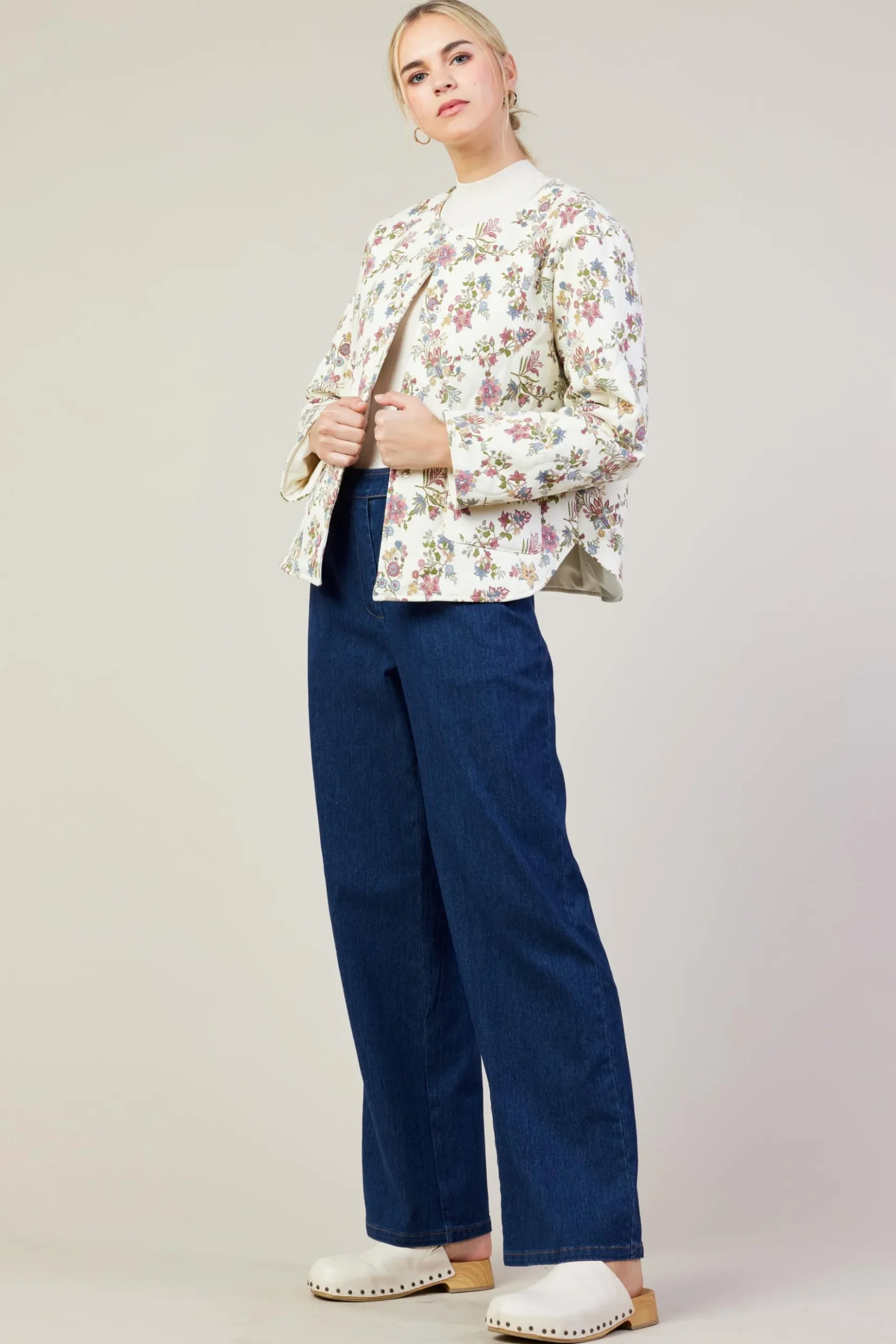 Floral Print Quilted Jacket*SKIES ARE BLUE Best