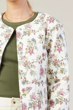Floral Print Quilted Jacket*SKIES ARE BLUE Best
