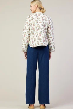 Floral Print Quilted Jacket*SKIES ARE BLUE Best
