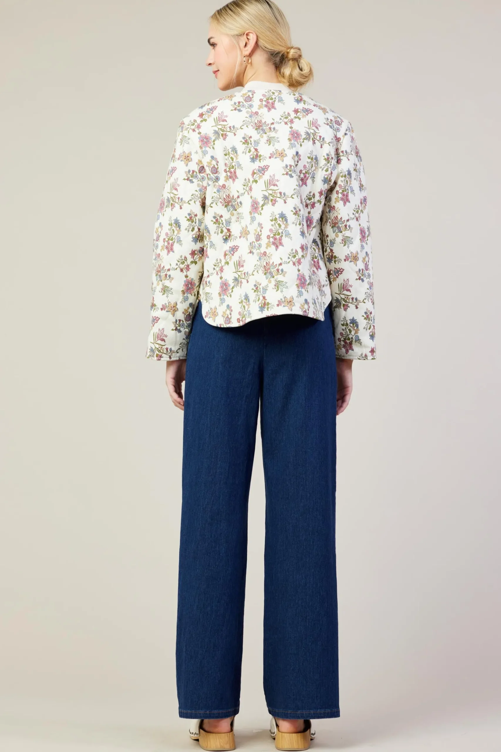 Floral Print Quilted Jacket*SKIES ARE BLUE Best