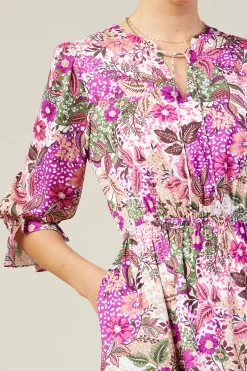 Floral Print Ruffle Maxi Dress*SKIES ARE BLUE Outlet