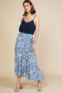Floral Print Ruffled Wrap Skirt*SKIES ARE BLUE Sale