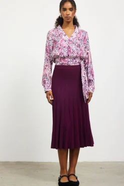 Floral Print Waist Self Tie Top*SKIES ARE BLUE Outlet