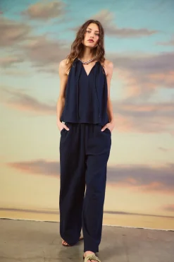 Gaia Smocked Waist Wide Leg Pants*SKIES ARE BLUE Sale