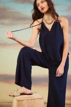 Gaia Tulip Back Halter Top*SKIES ARE BLUE Clearance