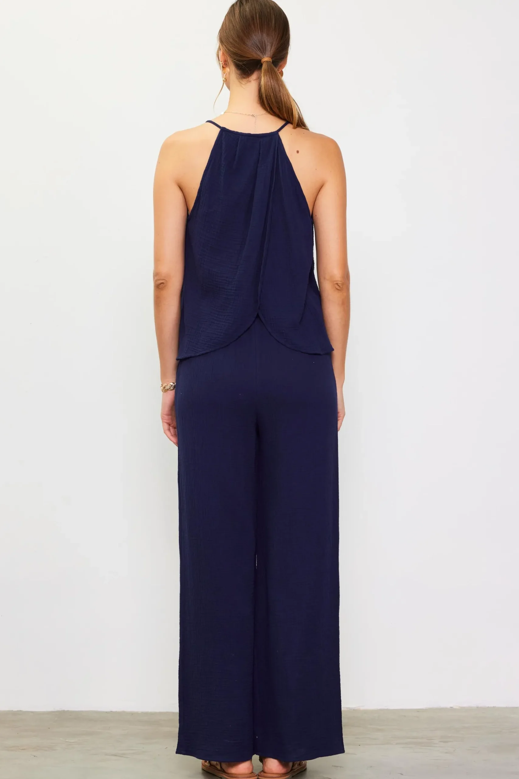 Gaia Tulip Back Halter Top*SKIES ARE BLUE Clearance