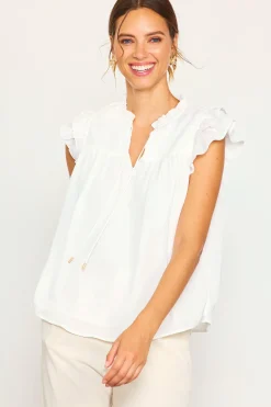 Gwynne Ruffle Short Sleeve Top*SKIES ARE BLUE